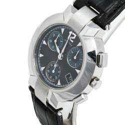 Concord Grey Stainless Steel Leather La Scala 14.C5.1891 Women's Wristwatch 38 mm