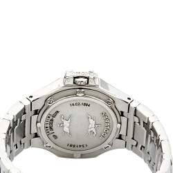 Pre Owned Concord Silver Stainless Steel Diamond Saratoga 14.C2.1894 Women's Wristwatch 37 mm 