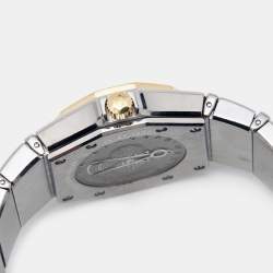 Pre Owned Concord White 18k Yellow Gold Stainless Steel Mariner 15.57.1500 Women's Wristwatch 27 mm