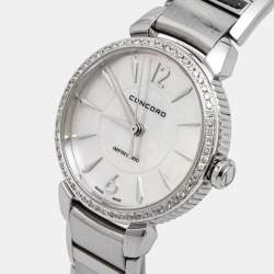 Pre Owned Concord Mother Of Pearl Stainless Steel Diamond Impresario CC.06.3.14.1120S Women's Wristwatch 32 mm