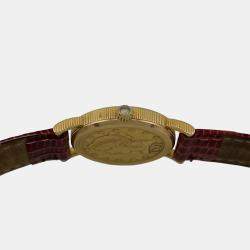 Pre Owned Corum $5 Gold Eagle-Liberty Coin Watch Automatic Gold 18k Yellow Gold Unisex Wristwatch 24 mm