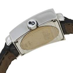 Corum Silver Stainless Steel Leather Trapeze 105.404.20 Women's Wristwatch 29 mm