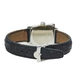 Corum Silver Stainless Steel Leather Trapeze 105.404.20 Women's Wristwatch 29 mm