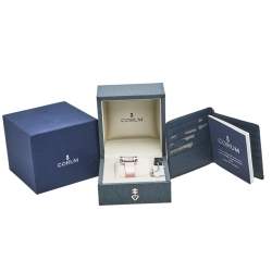 Pre Owned Corum Mother of Pearl Stainless Steel Crocodile Leather Diamond Horizontal 130.330.47 Women's Wristwatch 24 mm