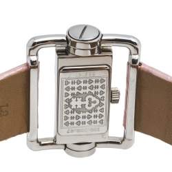 Pre Owned Corum Mother of Pearl Stainless Steel Crocodile Leather Diamond Horizontal 130.330.47 Women's Wristwatch 24 mm