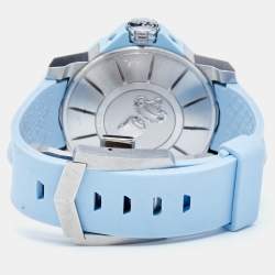 Corum Blue Stainless Steel Diamond Rubber Admiral's Cup 082-953-47-F381-BC32 Women's Wristwatch 40 mm