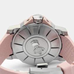 Corum Pink Resin Stainless Steel Diamond Rubber Admiral's Cup 01.0033 Women's Wristwatch 40 mm