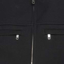 مملوكة مسبقًا Courreges Paris Black Stretch Crepe Suspender Crop Jacket S