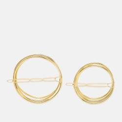 Cult Gaia Gold Tone Circle Hair Clip