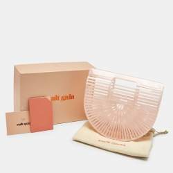 Pre Owned Cult Gaia Pink Acrylic Mini Ark Clutch