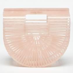 Pre Owned Cult Gaia Pink Acrylic Mini Ark Clutch