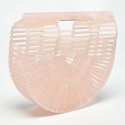 Pre Owned Cult Gaia Pink Acrylic Mini Ark Clutch