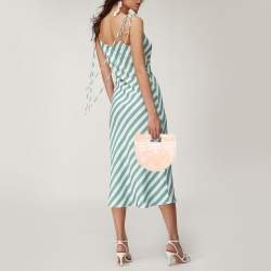 Pre Owned Cult Gaia Pink Acrylic Mini Ark Clutch