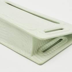 Pre Owned Cult Gaia Mint Green Lizard Embossed Leather Elora Clutch