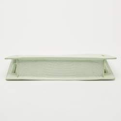 Pre Owned Cult Gaia Mint Green Lizard Embossed Leather Elora Clutch