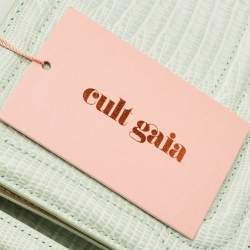 Pre Owned Cult Gaia Mint Green Lizard Embossed Leather Elora Clutch