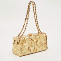 Pre Owned Cult Gaia Gold Acrylic Hajar Shoulder Bag