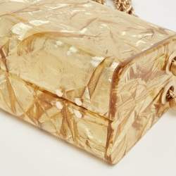 Pre Owned Cult Gaia Gold Acrylic Hajar Shoulder Bag