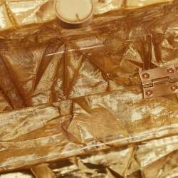 Pre Owned Cult Gaia Gold Acrylic Hajar Shoulder Bag