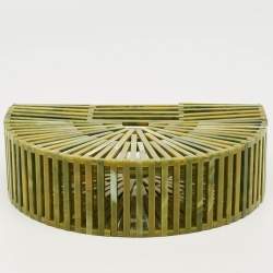 Pre Owned Cult Gaia Green Acrylic Mini Ark Clutch