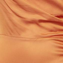 Cult Gaia Orange Viscose Blend Cut-Out Detail Midi Dress S