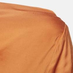 Cult Gaia Orange Viscose Blend Cut-Out Detail Midi Dress S