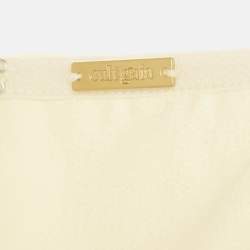 Pre Owned Cult Gaia Off-White Linen Blend Off-Shoulder Muna Long Dress S