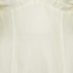 Pre Owned Cult Gaia Off-White Linen Blend Off-Shoulder Muna Long Dress S