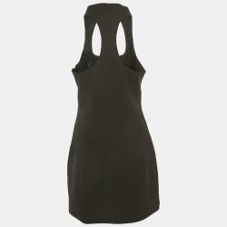 Pre Owned Cult Gaia Black Crepe Akaia Mini Dress M      