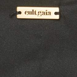Pre Owned Cult Gaia Black Crepe Akaia Mini Dress M      