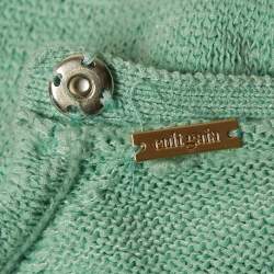 Pre Owned Cult Gaia Blue Chaya Knit Cut-Out Detail Top and Skirt Set S