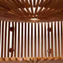 Pre Owned Cult Gaia Tan Bamboo Round Zaha Tote