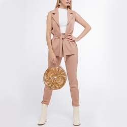 Pre Owned Cult Gaia Tan Bamboo Round Zaha Tote