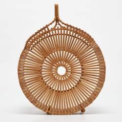 Pre Owned Cult Gaia Tan Bamboo Round Zaha Tote
