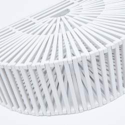 Pre Owned Cult Gaia White Bamboo Small Ark Top Handle Bag