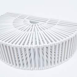 Pre Owned Cult Gaia White Bamboo Small Ark Top Handle Bag