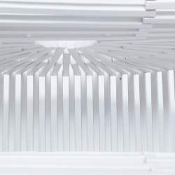 Pre Owned Cult Gaia White Bamboo Small Ark Top Handle Bag