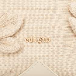 Cult Gaia Natural Woven Fabric Hera Shoulder Bag