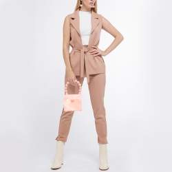 Pre Owned Cult Gaia Pink Marble Print Acrylic EOS Box Bag