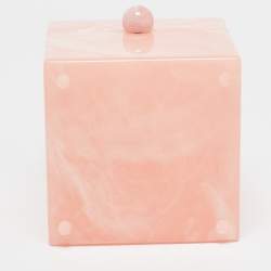 Pre Owned Cult Gaia Pink Marble Print Acrylic EOS Box Bag