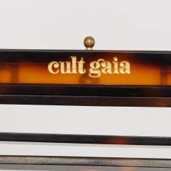 Cult Gaia Brown Acrylic Lilleth Top Handle Bag