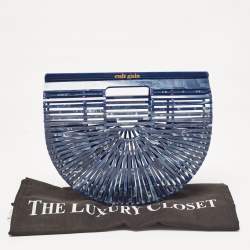 Cult Gaia Navy Blue Acrylic Ark Clutch