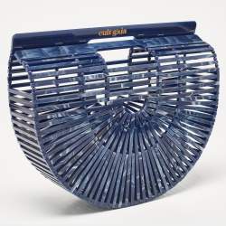 Cult Gaia Navy Blue Acrylic Ark Clutch