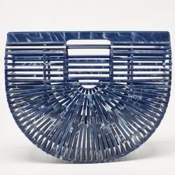 Cult Gaia Navy Blue Acrylic Ark Clutch