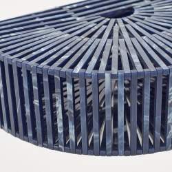 Cult Gaia Navy Blue Acrylic Ark Clutch