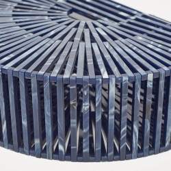 Cult Gaia Navy Blue Acrylic Ark Clutch