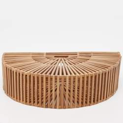 Cult Gaia Brown Bamboo Small Ark Bag