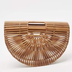 Cult Gaia Brown Bamboo Small Ark Bag