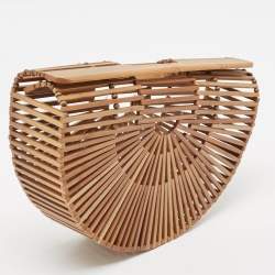 Cult Gaia Brown Bamboo Small Ark Bag