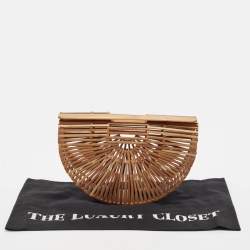 Cult Gaia Brown Bamboo Small Ark Bag